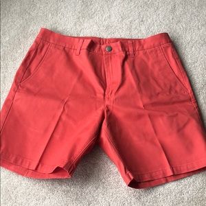 Bonobos Mens Coral Tailored Chinos Shorts Waist 34